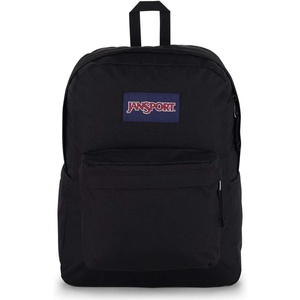 JanSport SuperBreak Plus Backpack with Padded 15-inch Laptop Sleeve and Integrated Bottle Pocket – Spacious and Durable Daypack for Work and Travel – Black