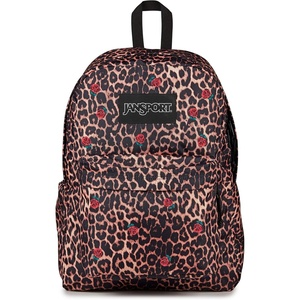 JanSport SuperBreak Plus Backpack with Padded 15-inch Laptop Sleeve and Integrated Bottle Pocket – Spacious and Durable Daypack for Work and Travel – Butterfly Baddie(Leopard Rose Brown/Black/Red/Green)