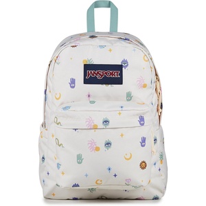 JanSport SuperBreak Plus Backpack with Padded 15-inch Laptop Sleeve and Integrated Bottle Pocket – Spacious and Durable Daypack for Work and Travel – Pastel Lilac(Surreal Mirage Coconut)