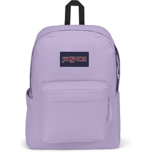 JanSport SuperBreak Plus Backpack with Padded 15-inch Laptop Sleeve and Integrated Bottle Pocket – Spacious and Durable Daypack for Work and Travel – Pastel Lilac(Pastel Lilac)