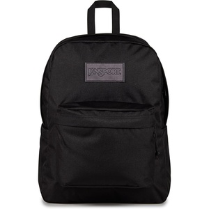 JanSport SuperBreak Plus Backpack with Padded 15-inch Laptop Sleeve and Integrated Bottle Pocket – Spacious and Durable Daypack for Work and Travel – Pastel Lilac(Monochrome Black)