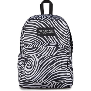 JanSport SuperBreak Plus Backpack with Padded 15-inch Laptop Sleeve and Integrated Bottle Pocket – Spacious and Durable Daypack for Work and Travel – Pastel Lilac(Surreal Swirlies)