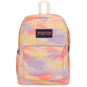 JanSport SuperBreak Plus Backpack with Padded 15-inch Laptop Sleeve and Integrated Bottle Pocket – Spacious and Durable Daypack for Work and Travel – Pastel Lilac(Blurred Wash)