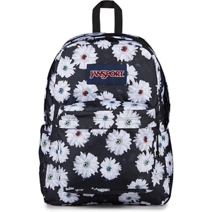 JanSport SuperBreak Plus Backpack with Padded 15-inch Laptop Sleeve and Integrated Bottle Pocket – Spacious and Durable Daypack for Work and Travel – Pastel Lilac(Eyeball Blossom)