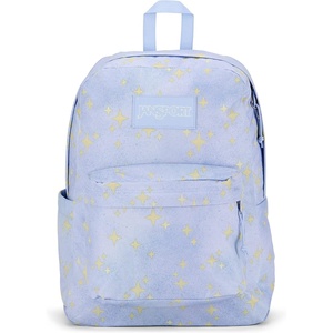 JanSport SuperBreak Plus Backpack with Padded 15-inch Laptop Sleeve and Integrated Bottle Pocket – Spacious and Durable Daypack for Work and Travel – Pastel Lilac(Street Sparkle)