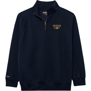 JanSport Unisex Adult NCAA Officially Licensed Rival Long Sleeve Stand-Up Collar Quarter Zip Sweatshirt(Michigan Wolverines)