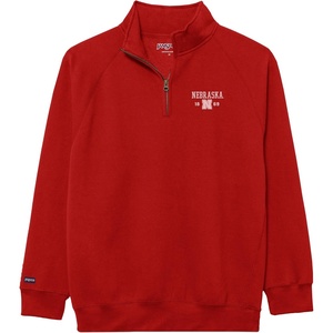 JanSport Unisex Adult NCAA Officially Licensed Rival Long Sleeve Stand-Up Collar Quarter Zip Sweatshirt(Nebraska Cornhuskers)