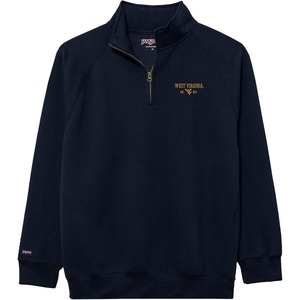 JanSport Unisex Adult NCAA Officially Licensed Rival Long Sleeve Stand-Up Collar Quarter Zip Sweatshirt(West Virginia Mountaineers)