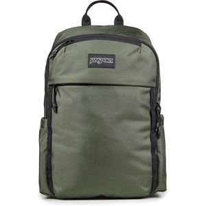 JanSport Venture Daypack – Travel Pack With Large Main Compartment, Padded Laptop Sleeve, Dual Water Bottle Pockets, and Attachment Buckles, Black(Cargo Green)