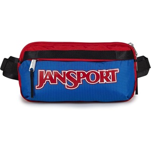 JanSport Washington Waistpack Fanny Pack – Stylish, Durable Waist Bag with Adjustable Belt, Main Zippered Pocket, Quick Stash Pocket,Travel Essentials(Red Tape)
