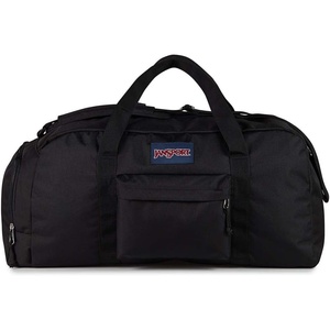 JanSport Weekender Medium Duffel – Travel or Gym Bag, Durable Weekender with Front Utility Pocket & Side Grab Handles – Cargo Green(Black)