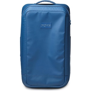 Jansport Good Latitude 95L Rolling Duffel Bag – Checked Bag, Heavy Duty Travel Suitcase with Wheels, TSA Lock & Polycarbonate Hard Shell Bottom, Smokey Grit(Elemental Blue)