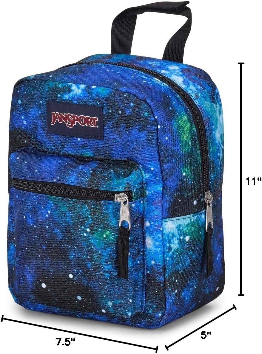 image:imageJanSport Big Break Insulated Lunch Bag Small SoftSided Cooler Ideal for Class Work or Meal Prep Smokey GritCyberspace Galaxy