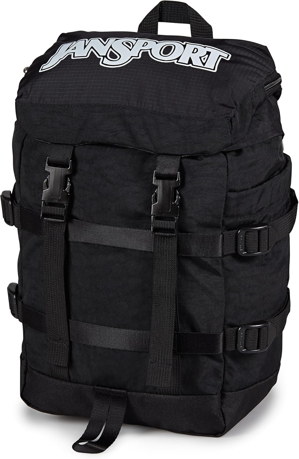 image:imageJanSport Mini Skip Pack Compact Backpack with Main Compartment Side Water Bottle Pocket and Zippered Accessory Pocket Jelly KellyBlack