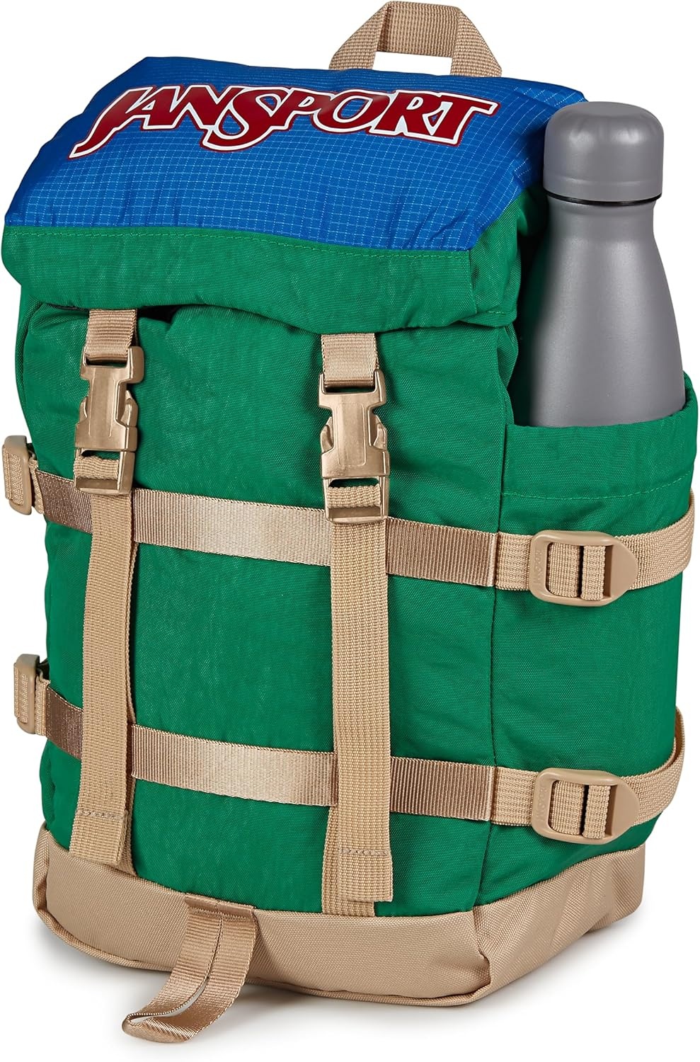 image:imageJanSport Mini Skip Pack Compact Backpack with Main Compartment Side Water Bottle Pocket and Zippered Accessory Pocket Jelly KellyJelly Kelly
