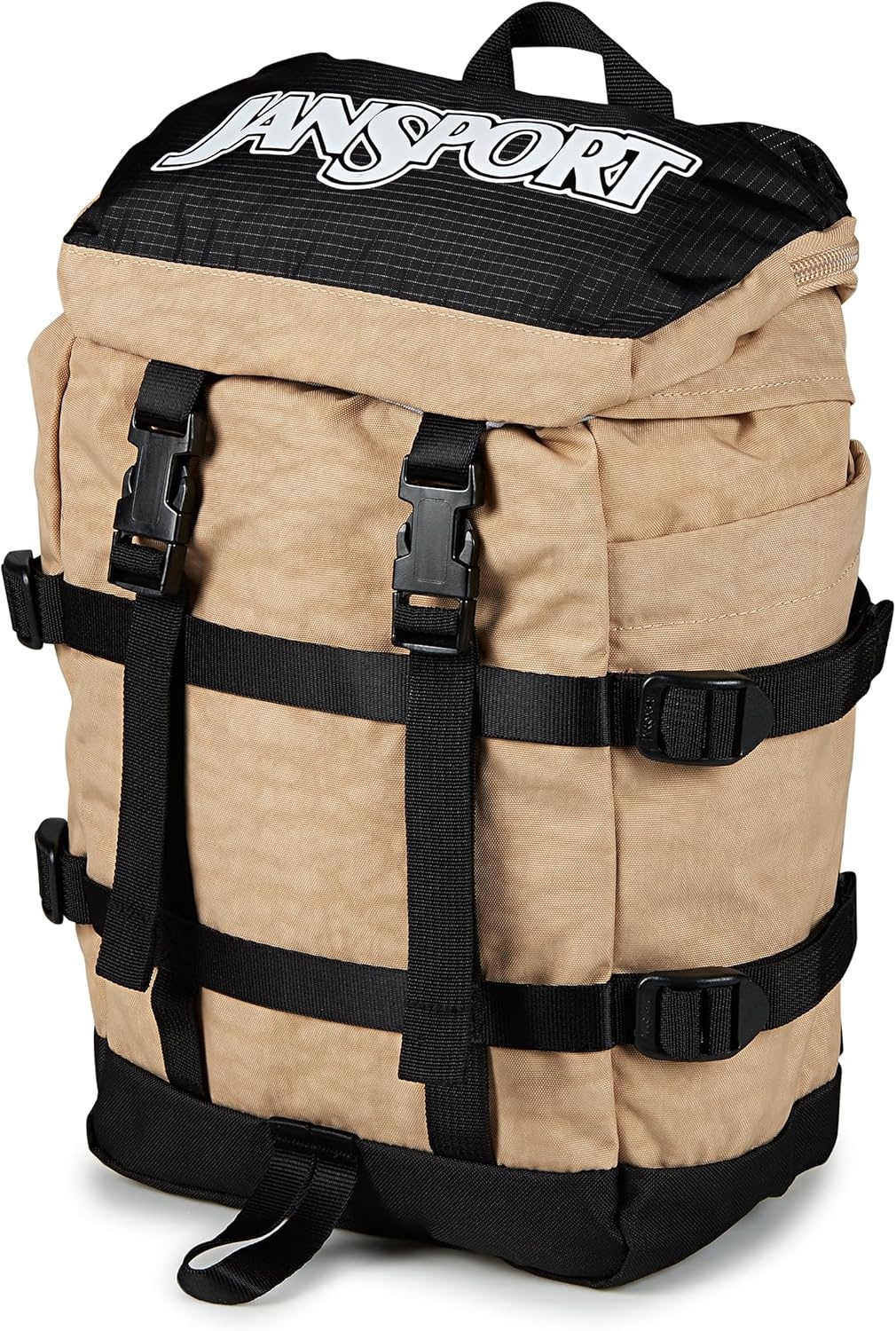 image:imageJanSport Mini Skip Pack Compact Backpack with Main Compartment Side Water Bottle Pocket and Zippered Accessory Pocket Jelly KellyTravertine