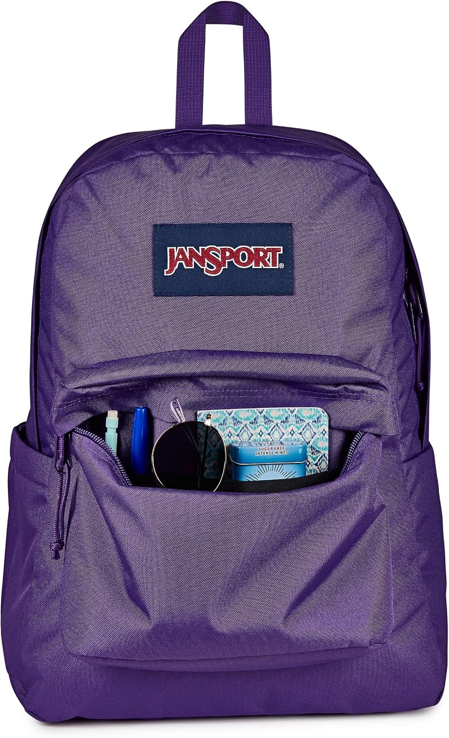 image:imageJanSport SuperBreak Plus Backpack with Padded 15inch Laptop Sleeve and Integrated Bottle Pocket Spacious and Durable Daypack for Work and Travel Sunny Sketches BlueDaydream Contrast PurpleBluePurpleMul