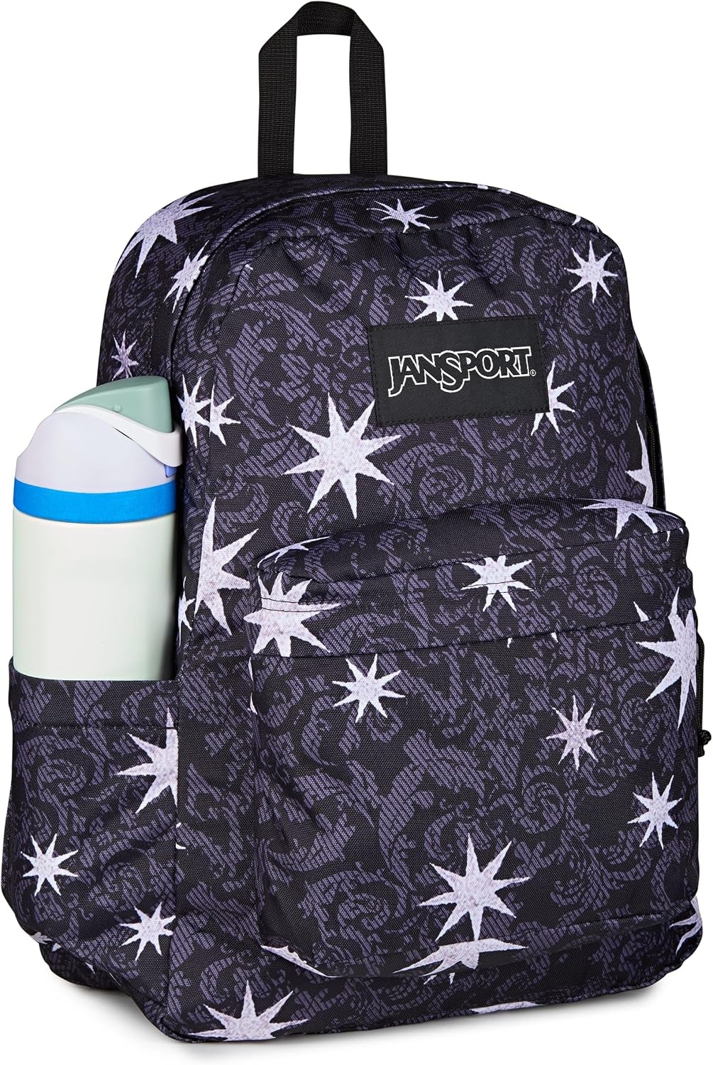 image:imageJanSport SuperBreak Plus Backpack with Padded 15inch Laptop Sleeve and Integrated Bottle Pocket Spacious and Durable Daypack for Work and Travel Sunny Sketches BlueCastle Tapesty BlackCharcoalSilver