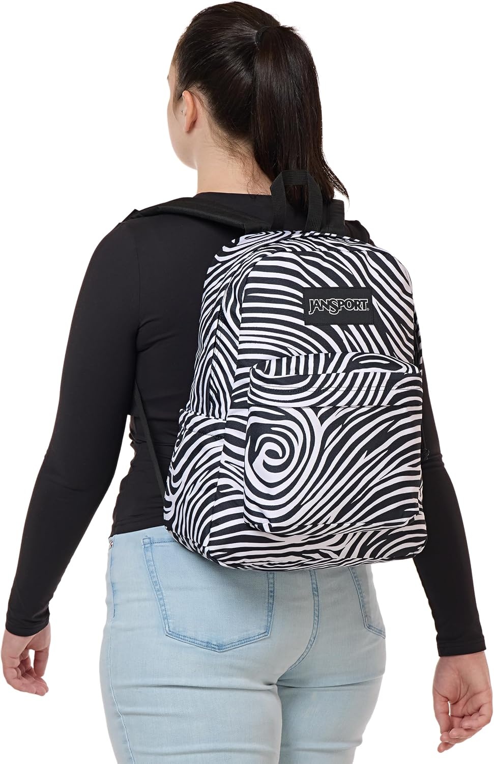image:imageJanSport SuperBreak Plus Backpack with Padded 15inch Laptop Sleeve and Integrated Bottle Pocket Spacious and Durable Daypack for Work and Travel Sunny Sketches BlueSurreal Swirlies