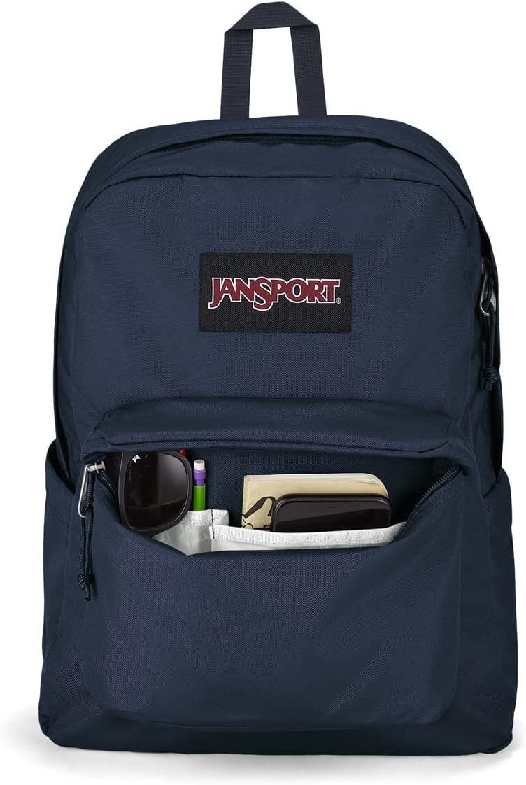 image:imageJanSport SuperBreak Plus Backpack with Padded 15inch Laptop Sleeve and Integrated Bottle Pocket Spacious and Durable Daypack for Work and Travel Sunny Sketches BlueNavy