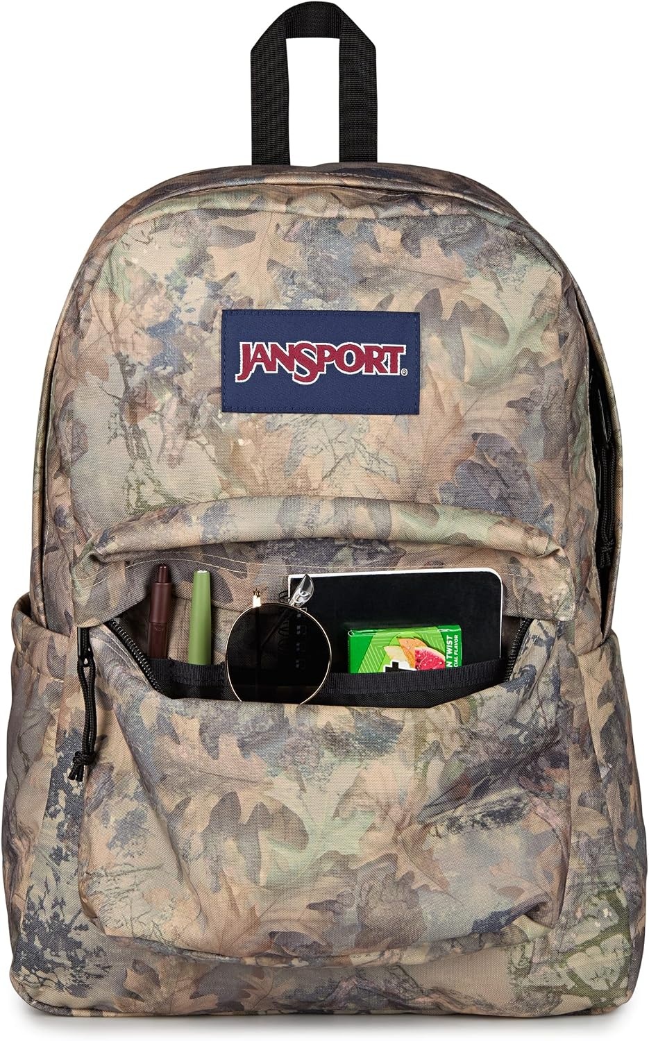 image:imageJanSport SuperBreak Plus Backpack with Padded 15inch Laptop Sleeve and Integrated Bottle Pocket Spacious and Durable Daypack for Work and Travel Sunny Sketches BlueBogcore Camo BrownLt BrnDk Green