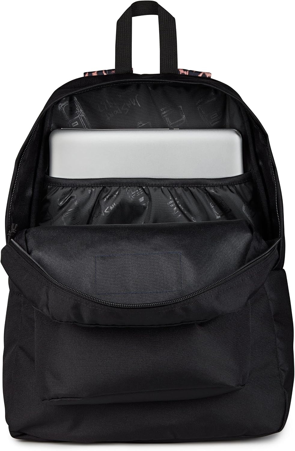 image:imageJanSport SuperBreak Plus Backpack with Padded 15inch Laptop Sleeve and Integrated Bottle Pocket Spacious and Durable Daypack for Work and Travel Sunny Sketches BlueAnimal Illustion Con BlackBlackTanBlack