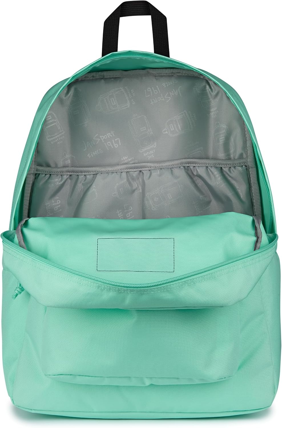 image:imageJanSport SuperBreak Plus Backpack with Padded 15inch Laptop Sleeve and Integrated Bottle Pocket Spacious and Durable Daypack for Work and Travel Sunny Sketches BlueMagic Mint