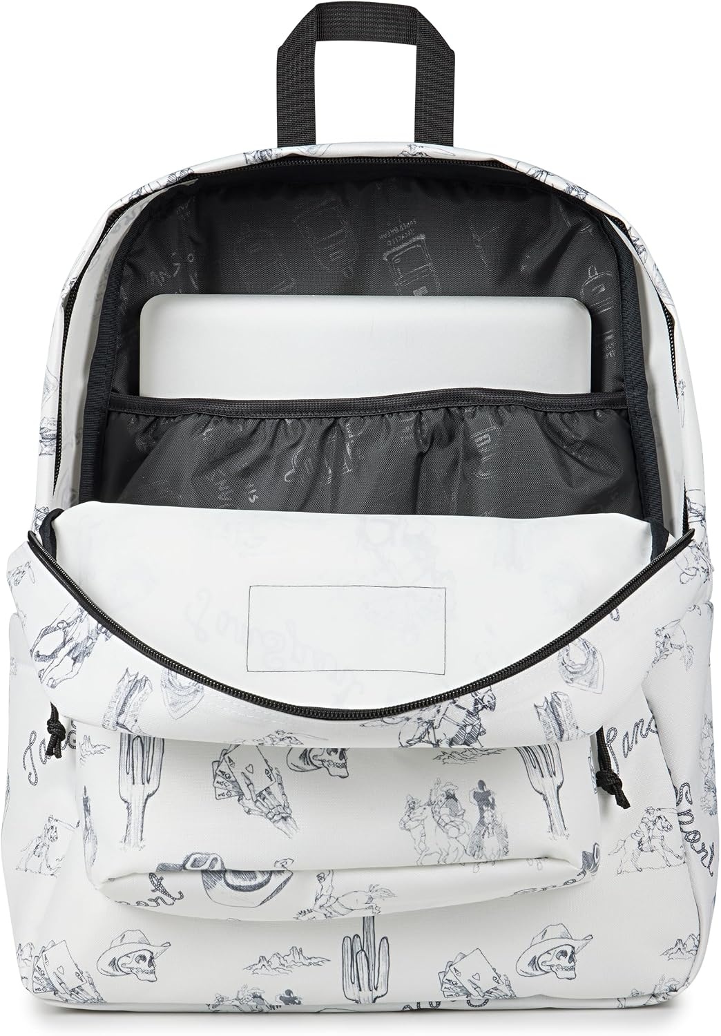 image:imageJanSport SuperBreak Plus Backpack with Padded 15inch Laptop Sleeve and Integrated Bottle Pocket Spacious and Durable Daypack for Work and Travel Sunny Sketches BlueCactus Jansport