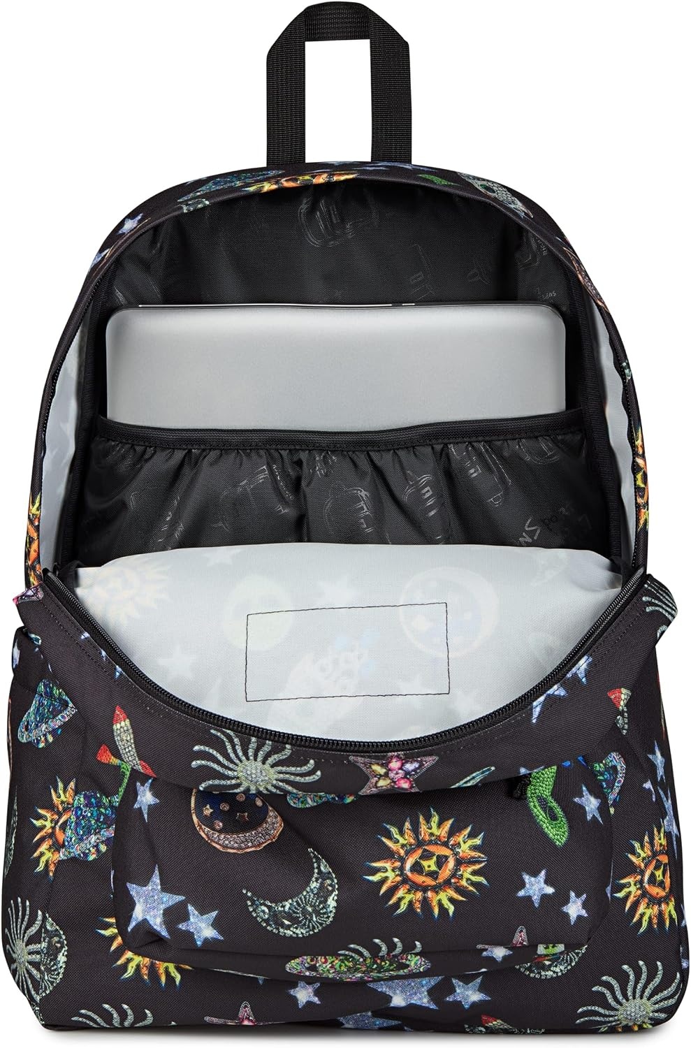 image:imageJanSport SuperBreak Plus Backpack with Padded 15inch Laptop Sleeve and Integrated Bottle Pocket Spacious and Durable Daypack for Work and Travel Sunny Sketches BlueGalaxy Glam