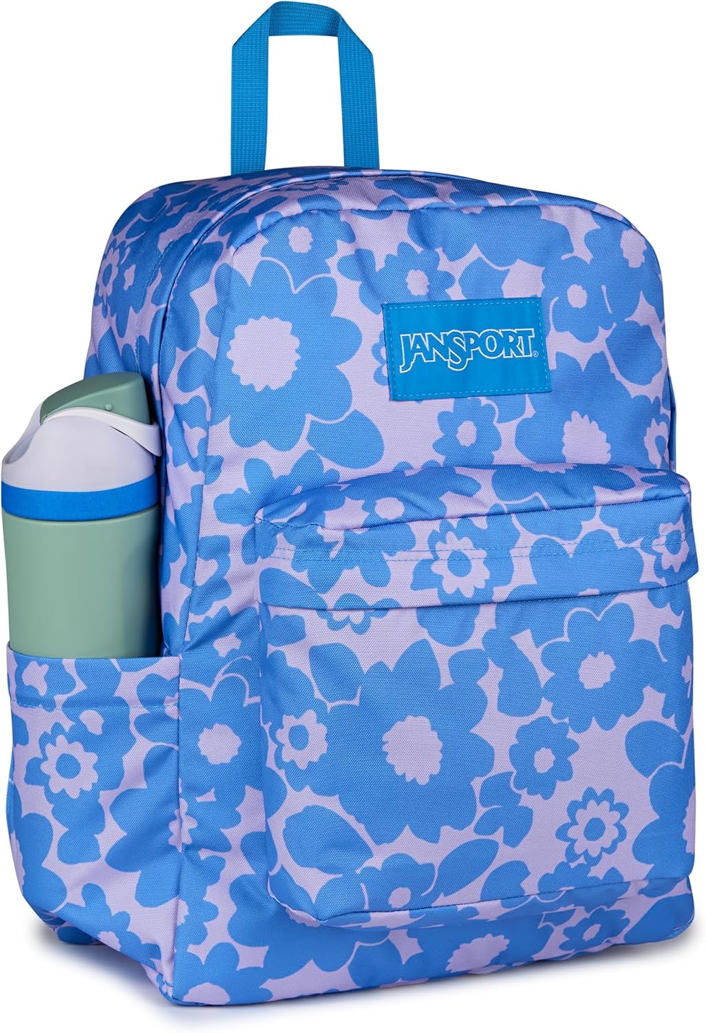 image:imageJanSport SuperBreak Plus Backpack with Padded 15inch Laptop Sleeve and Integrated Bottle Pocket Spacious and Durable Daypack for Work and Travel Sunny Sketches BlueBlossom Bae Blue