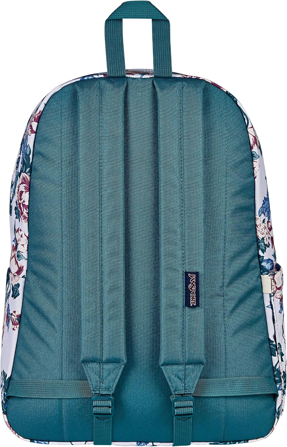 image:imageJanSport SuperBreak Plus Backpack with Padded 15inch Laptop Sleeve and Integrated Bottle Pocket Spacious and Durable Daypack for Work and Travel Sunny Sketches BlueRustic Roses Moon FlowerBluPnkGrn