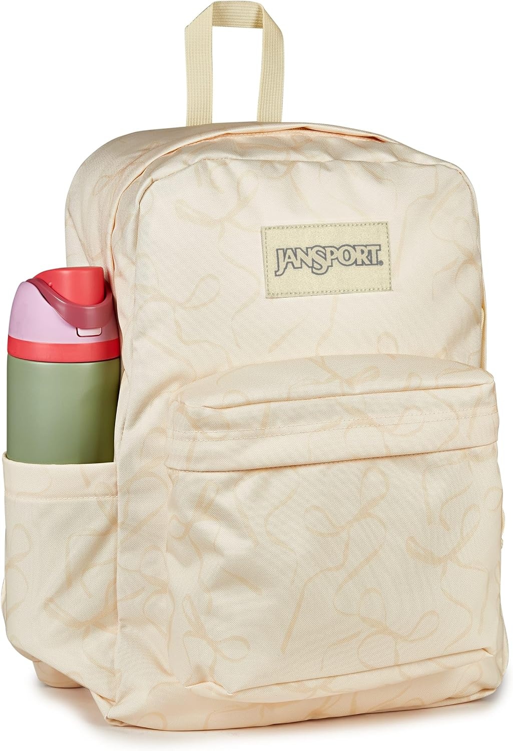 image:imageJanSport SuperBreak Plus Backpack with Padded 15inch Laptop Sleeve and Integrated Bottle Pocket Spacious and Durable Daypack for Work and Travel Sunny Sketches BlueRows of Bows NaturalLemon Ice