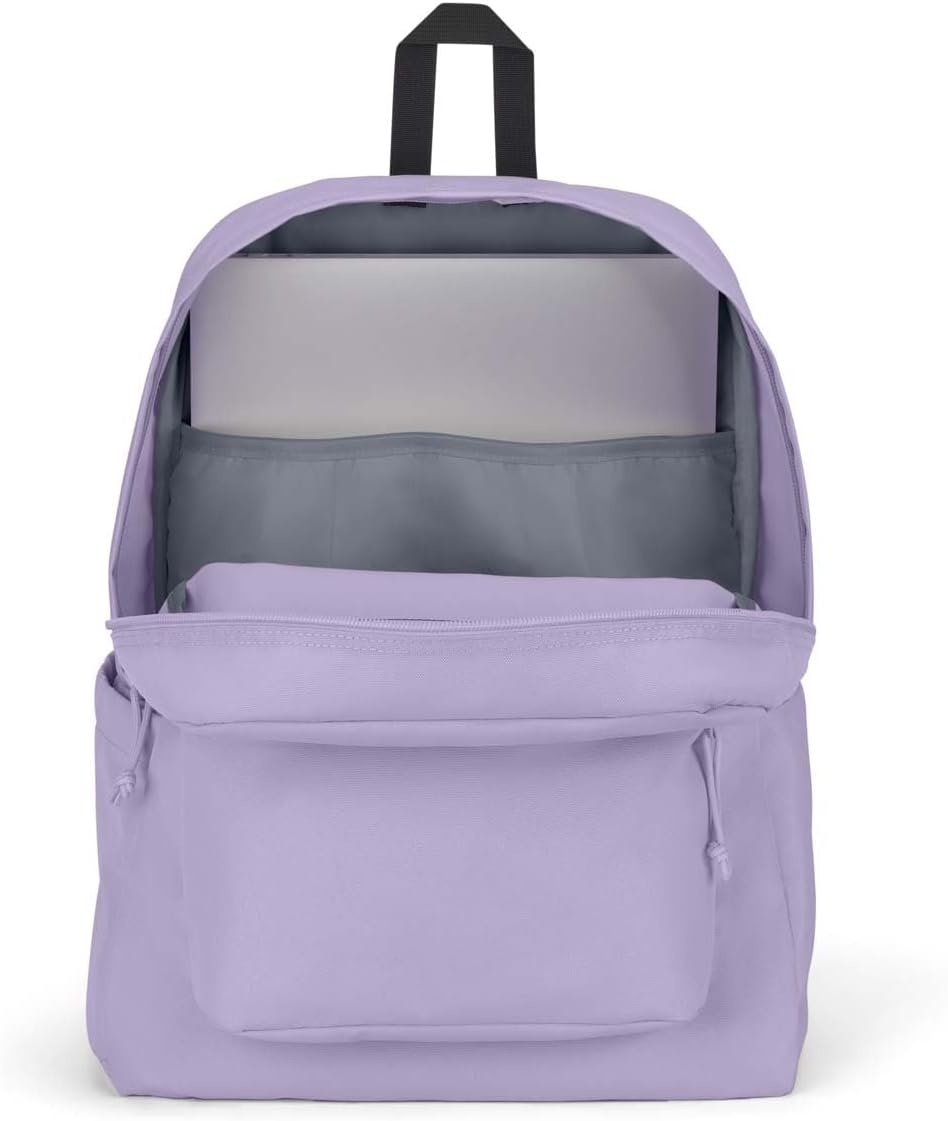 image:imageJanSport SuperBreak Plus Backpack with Padded 15inch Laptop Sleeve and Integrated Bottle Pocket Spacious and Durable Daypack for Work and Travel Sunny Sketches BluePastel Lilac