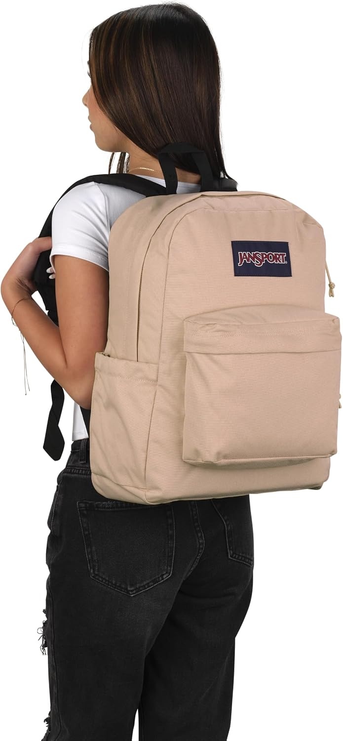 image:imageJanSport SuperBreak Plus Backpack with Padded 15inch Laptop Sleeve and Integrated Bottle Pocket Spacious and Durable Daypack for Work and Travel Sunny Sketches BlueTravertine