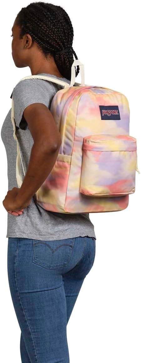 image:imageJanSport SuperBreak Plus Backpack with Padded 15inch Laptop Sleeve and Integrated Bottle Pocket Spacious and Durable Daypack for Work and Travel Sunny Sketches BlueBlurred Wash