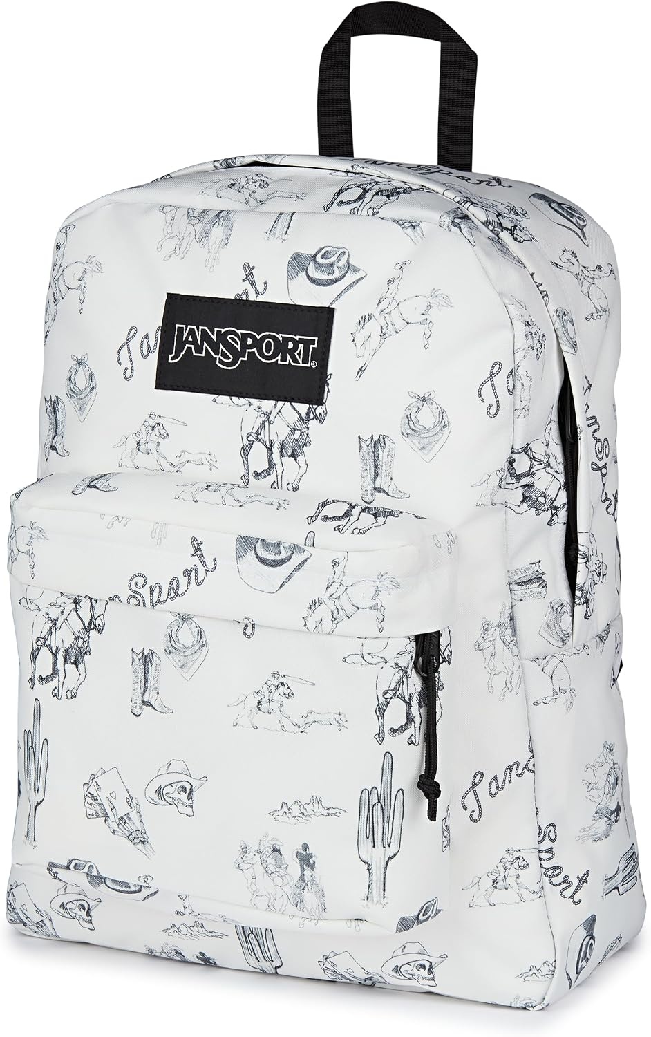 image:imageJanSport SuperBreak Plus Backpack with Padded 15inch Laptop Sleeve and Integrated Bottle Pocket Spacious and Durable Daypack for Work and Travel Sunny Sketches BlueCactus Jansport