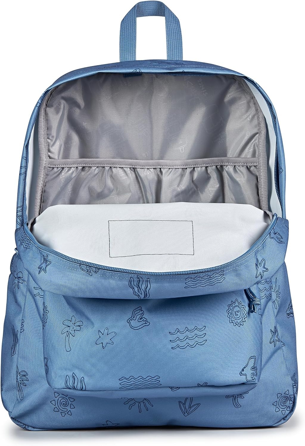 image:imageJanSport SuperBreak Plus Backpack with Padded 15inch Laptop Sleeve and Integrated Bottle Pocket Spacious and Durable Daypack for Work and Travel Sunny Sketches BlueSunny Sketches Blue