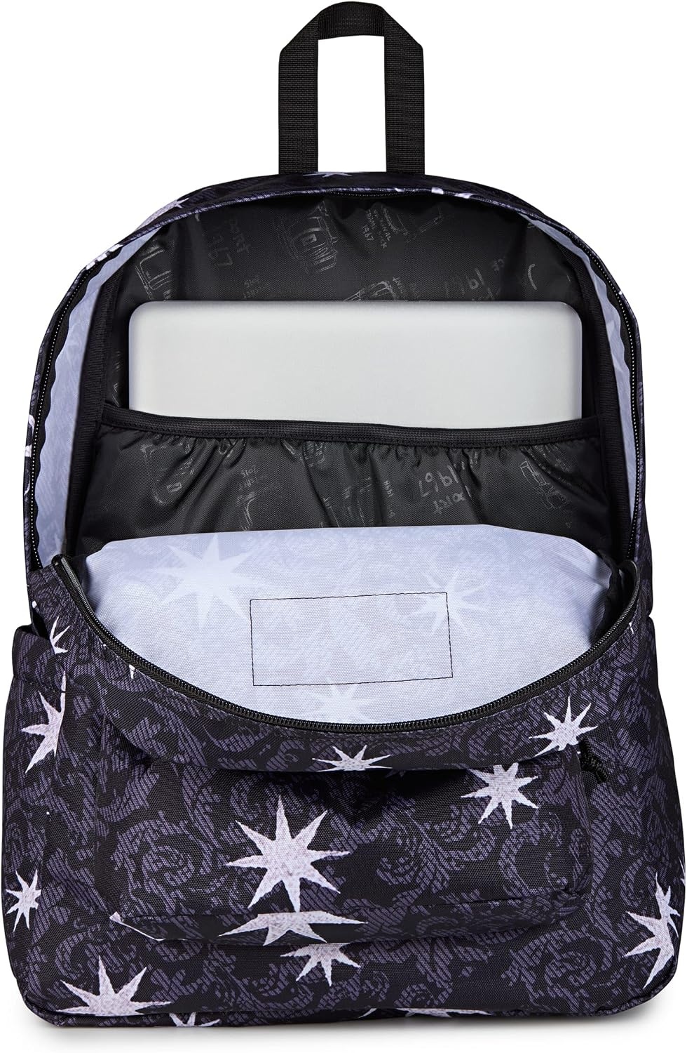 image:imageJanSport SuperBreak Plus Backpack with Padded 15inch Laptop Sleeve and Integrated Bottle Pocket Spacious and Durable Daypack for Work and Travel Sunny Sketches BlueCastle Tapesty BlackCharcoalSilver