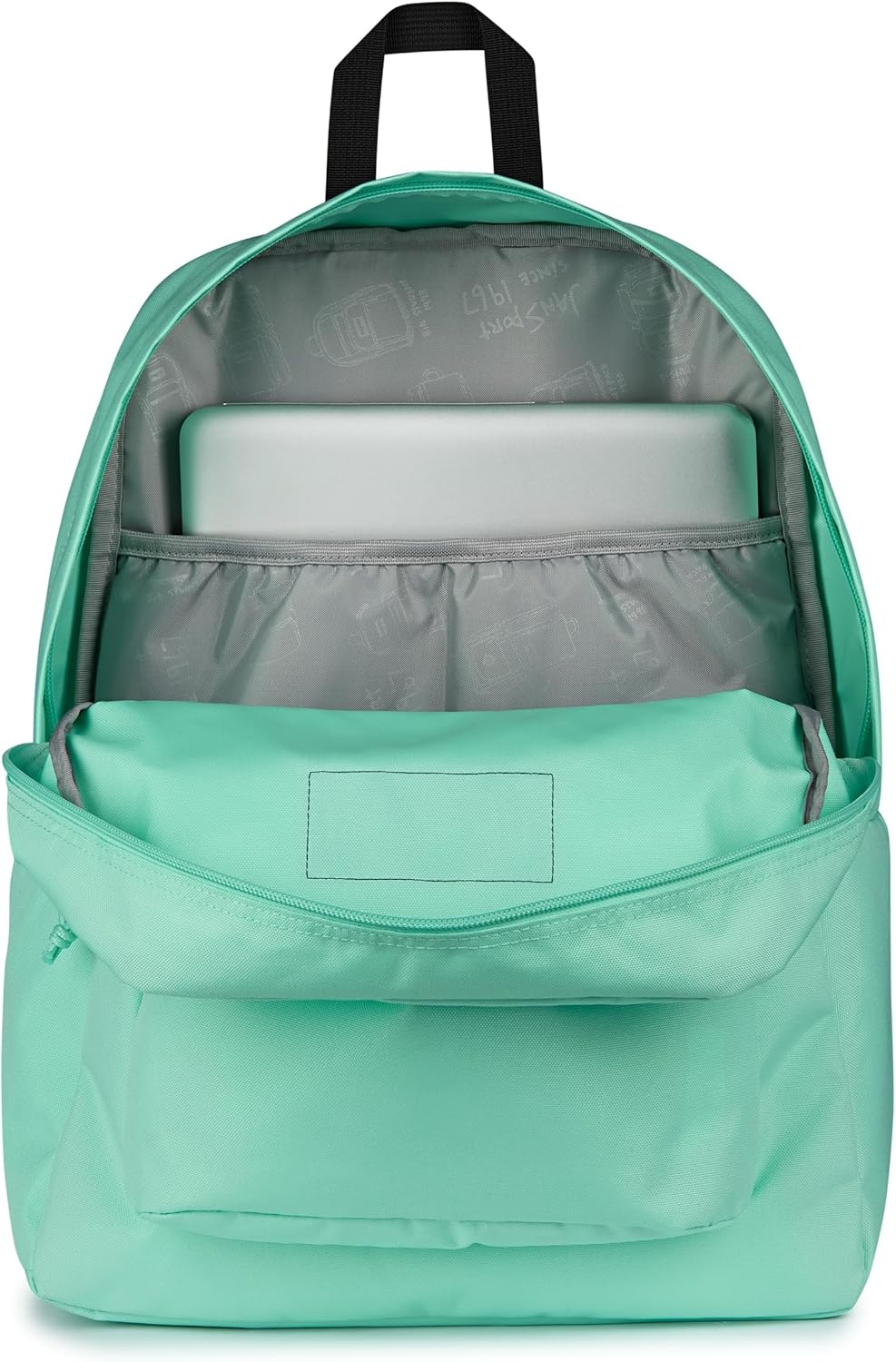 image:imageJanSport SuperBreak Plus Backpack with Padded 15inch Laptop Sleeve and Integrated Bottle Pocket Spacious and Durable Daypack for Work and Travel Sunny Sketches BlueMagic Mint