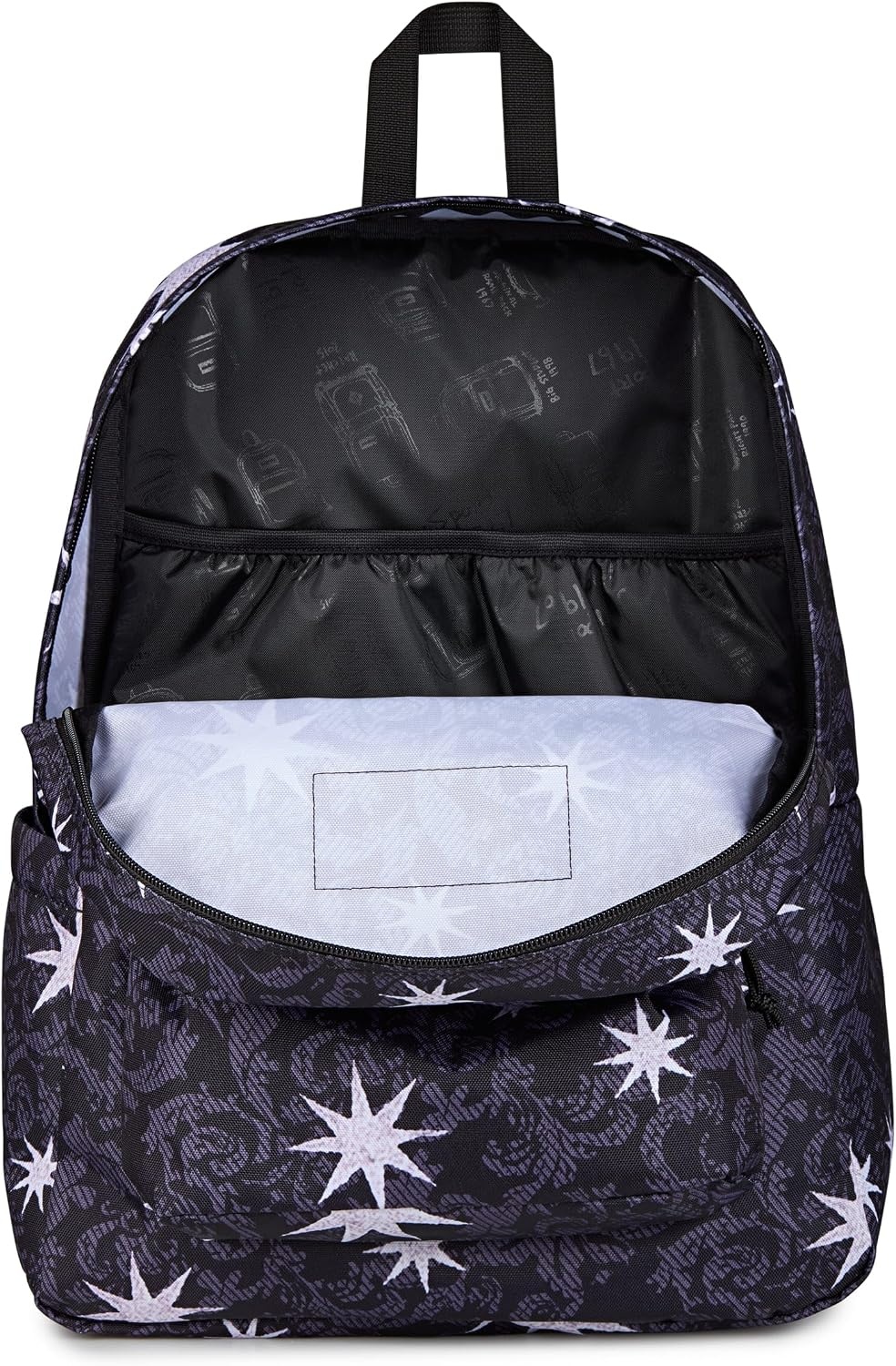 image:imageJanSport SuperBreak Plus Backpack with Padded 15inch Laptop Sleeve and Integrated Bottle Pocket Spacious and Durable Daypack for Work and Travel Sunny Sketches BlueCastle Tapesty BlackCharcoalSilver