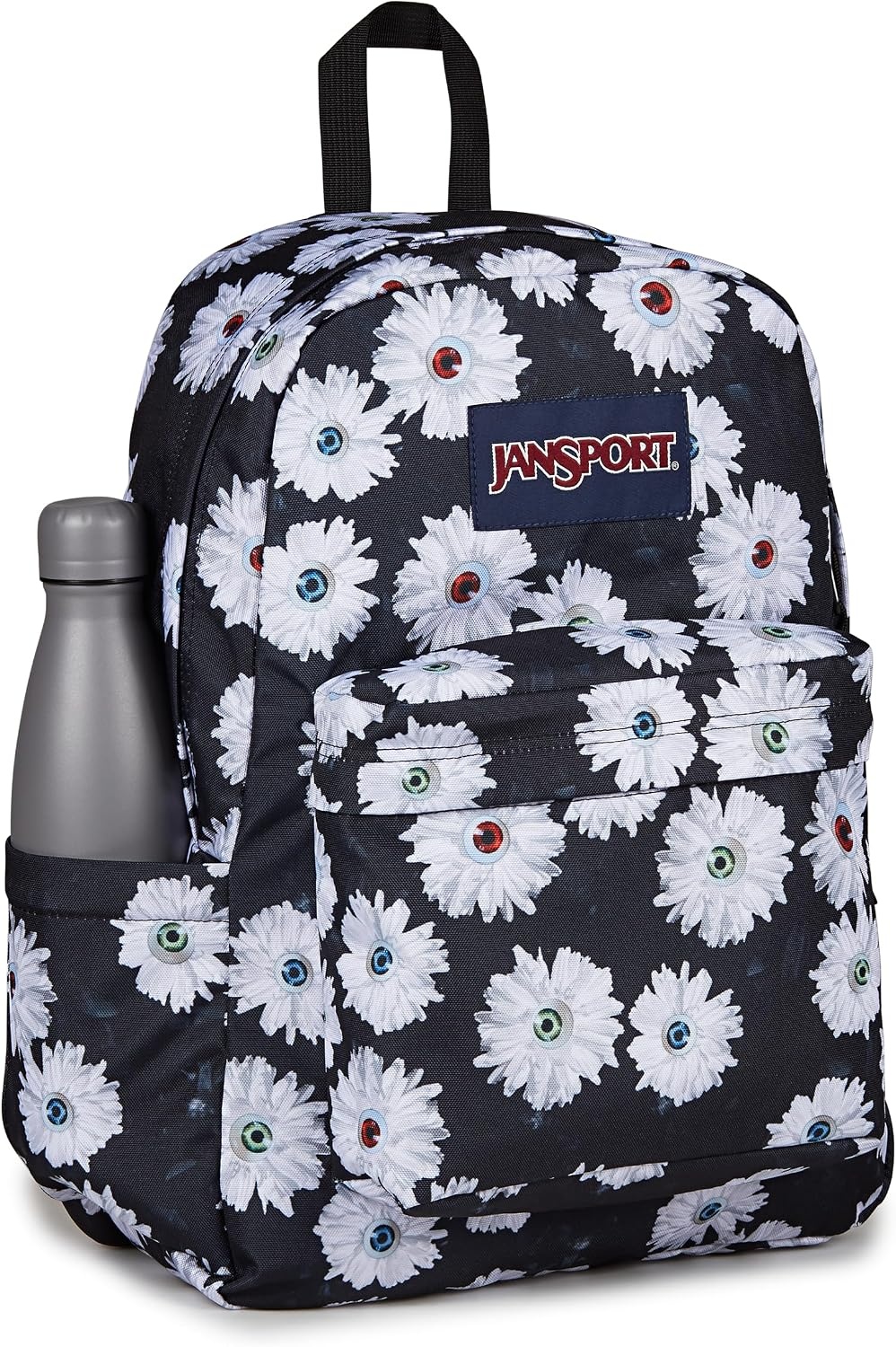 image:imageJanSport SuperBreak Plus Backpack with Padded 15inch Laptop Sleeve and Integrated Bottle Pocket Spacious and Durable Daypack for Work and Travel Sunny Sketches BlueEyeball Blossom