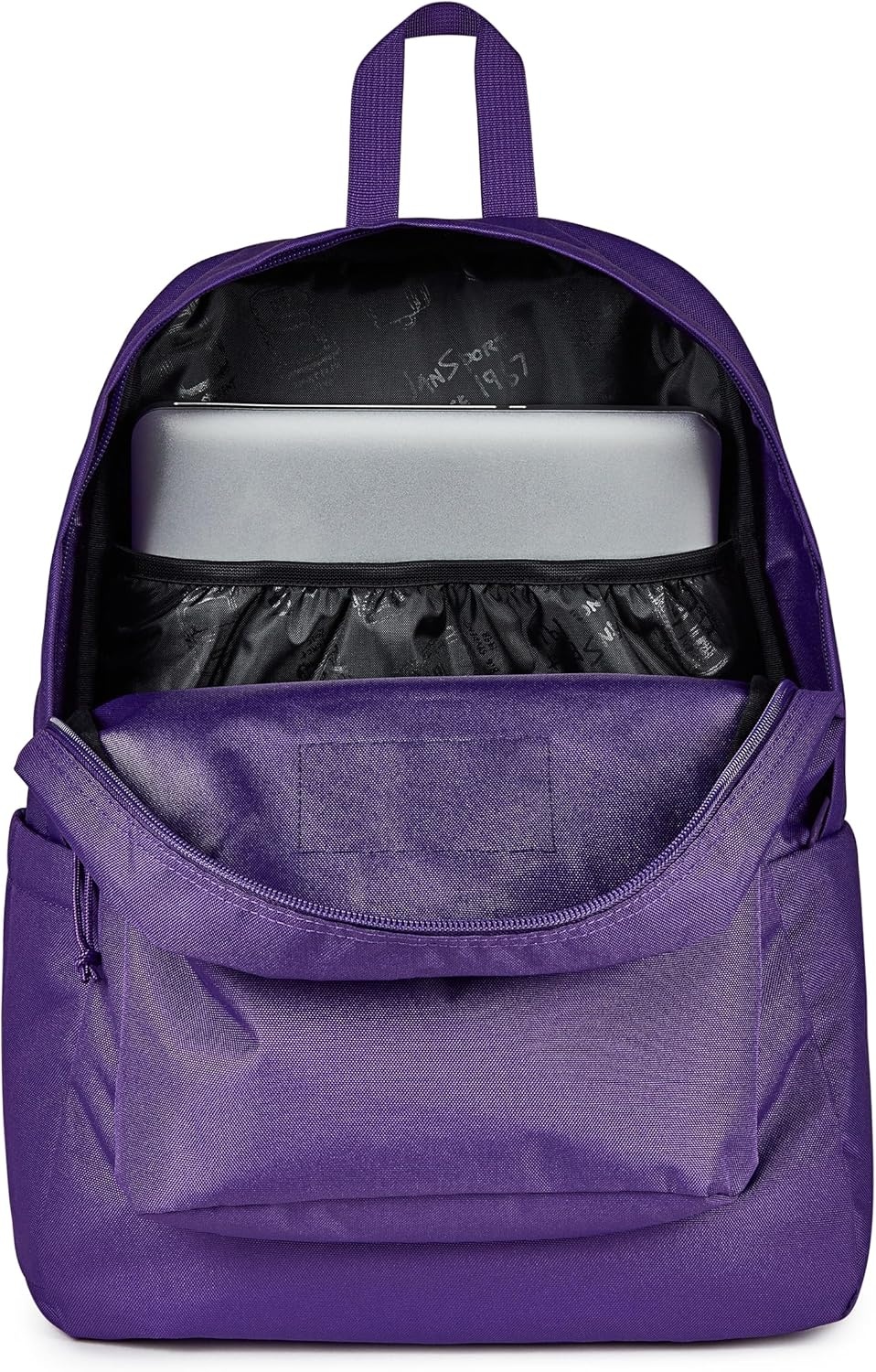image:imageJanSport SuperBreak Plus Backpack with Padded 15inch Laptop Sleeve and Integrated Bottle Pocket Spacious and Durable Daypack for Work and Travel Sunny Sketches BlueDaydream Contrast PurpleBluePurpleMul