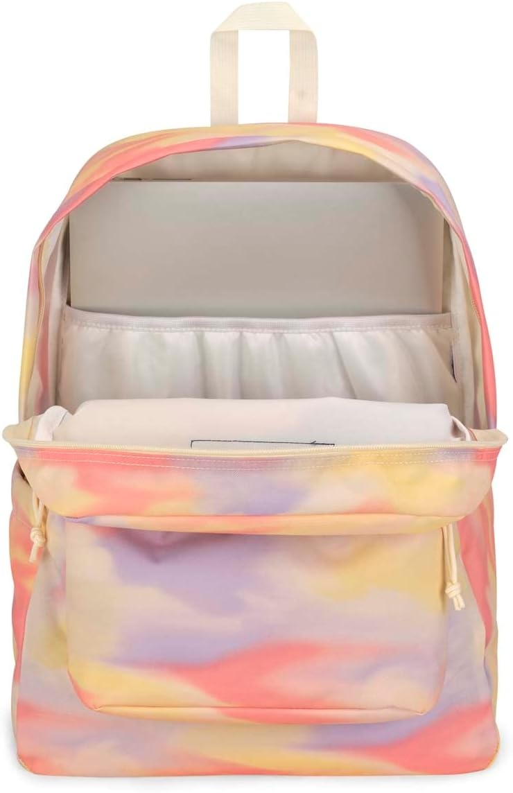 image:imageJanSport SuperBreak Plus Backpack with Padded 15inch Laptop Sleeve and Integrated Bottle Pocket Spacious and Durable Daypack for Work and Travel Sunny Sketches BlueBlurred Wash