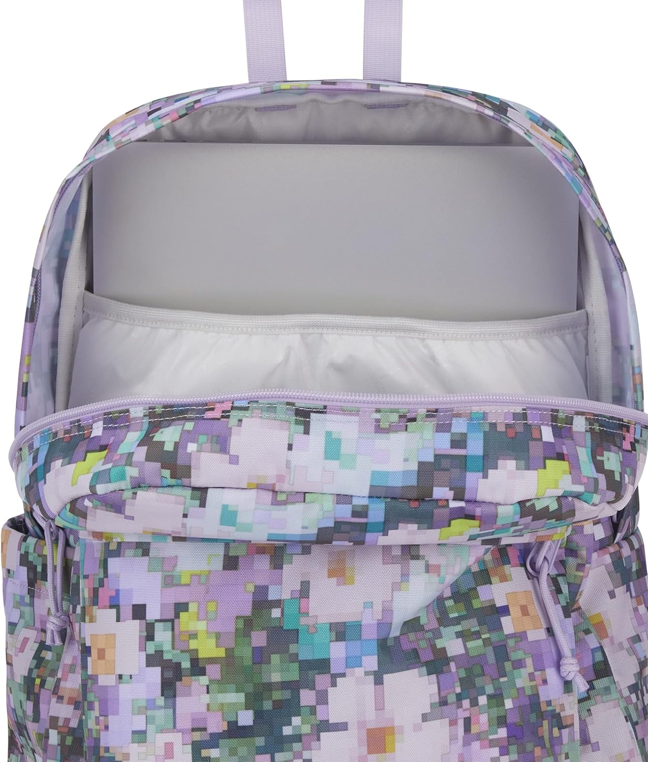 image:imageJanSport SuperBreak Plus Backpack with Padded 15inch Laptop Sleeve and Integrated Bottle Pocket Spacious and Durable Daypack for Work and Travel Sunny Sketches Blue8 Bit Floral