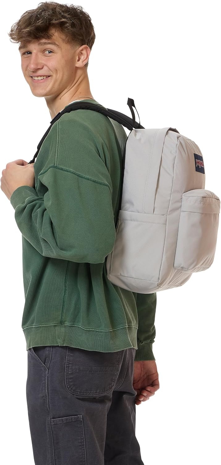 image:imageJanSport SuperBreak Plus Backpack with Padded 15inch Laptop Sleeve and Integrated Bottle Pocket Spacious and Durable Daypack for Work and Travel Sunny Sketches BlueGrounded Grey