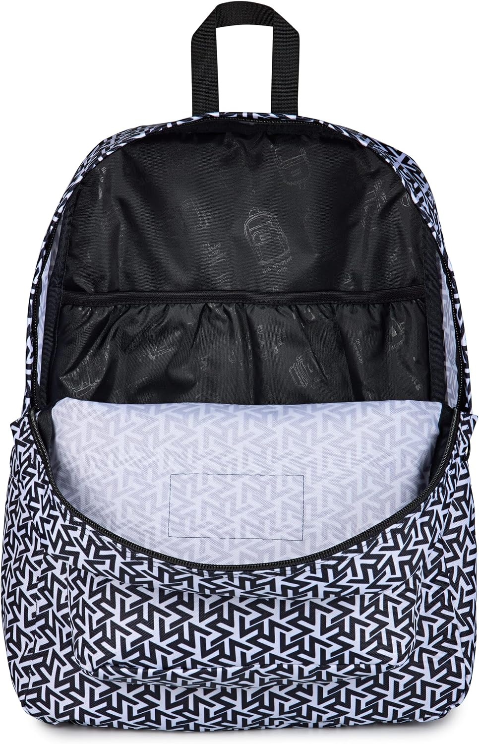 image:imageJanSport SuperBreak Plus Backpack with Padded 15inch Laptop Sleeve and Integrated Bottle Pocket Spacious and Durable Daypack for Work and Travel Sunny Sketches BlueTeam Colors WhiteBlackBlack