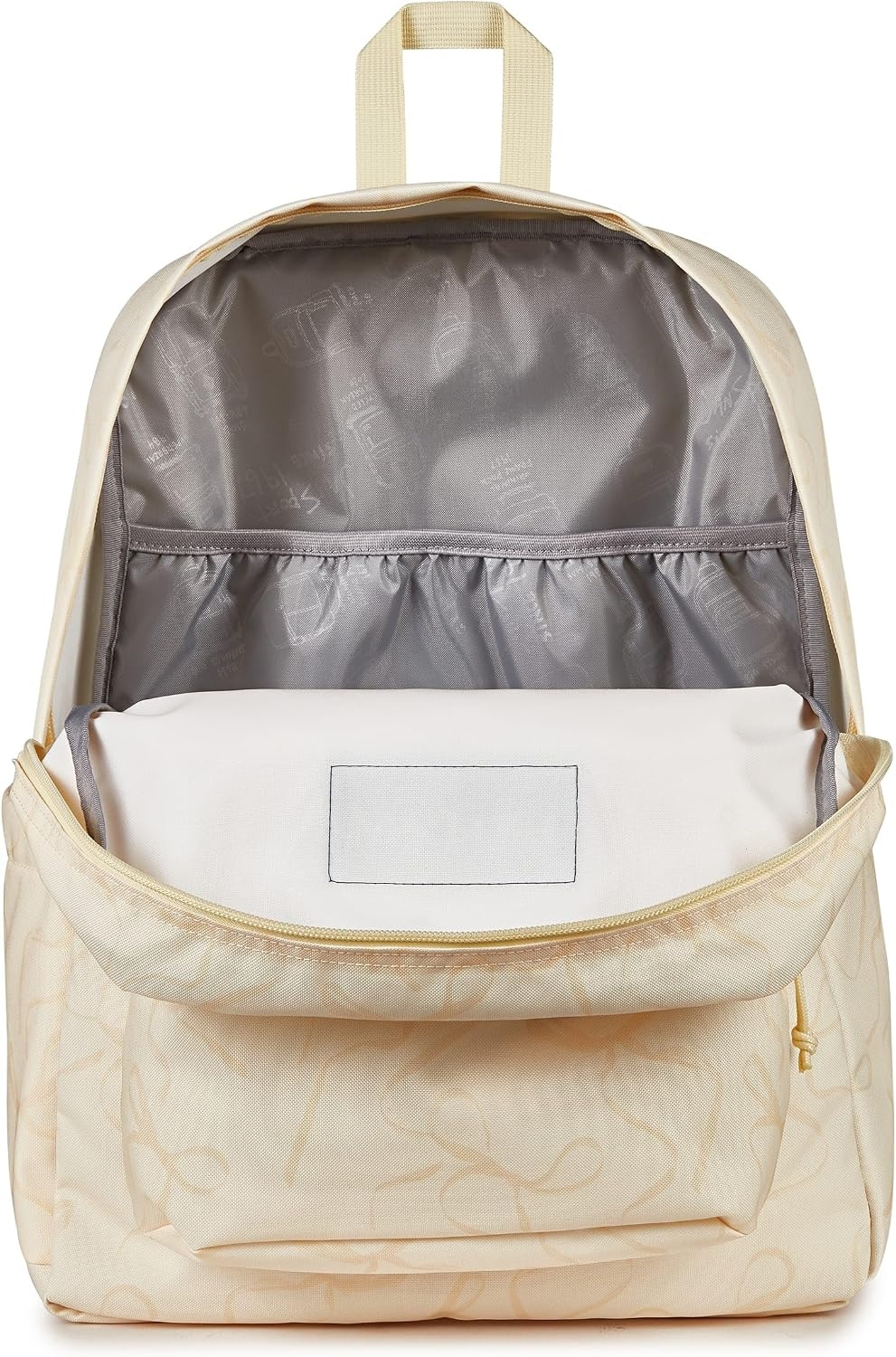 image:imageJanSport SuperBreak Plus Backpack with Padded 15inch Laptop Sleeve and Integrated Bottle Pocket Spacious and Durable Daypack for Work and Travel Sunny Sketches BlueRows of Bows NaturalLemon Ice