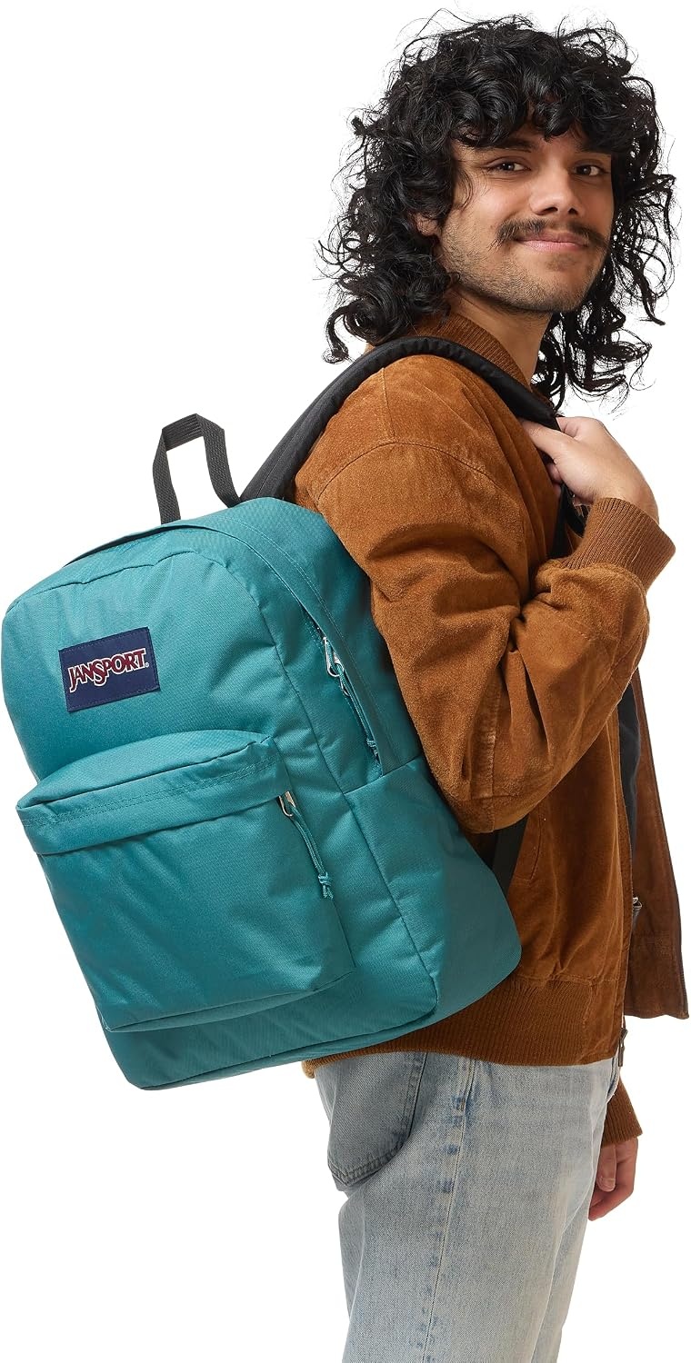 image:imageJanSport SuperBreak Plus Backpack with Padded 15inch Laptop Sleeve and Integrated Bottle Pocket Spacious and Durable Daypack for Work and Travel Sunny Sketches BlueEmerald Pool