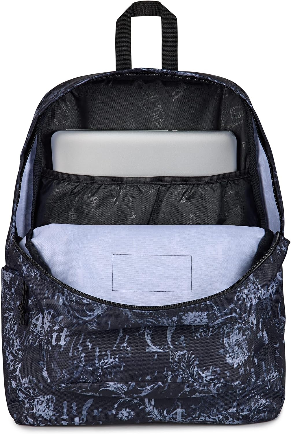 image:imageJanSport SuperBreak Plus Backpack with Padded 15inch Laptop Sleeve and Integrated Bottle Pocket Spacious and Durable Daypack for Work and Travel Sunny Sketches BlueAfflicted BlackCharcoalDk Grey