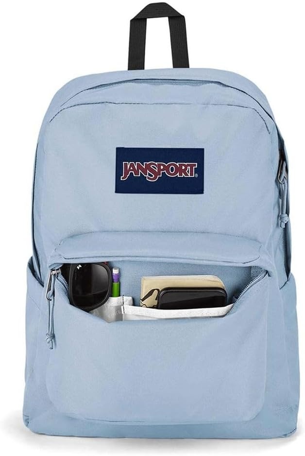 image:imageJanSport SuperBreak Plus Backpack with Padded 15inch Laptop Sleeve and Integrated Bottle Pocket Spacious and Durable Daypack for Work and Travel Sunny Sketches BlueBlue Dusk